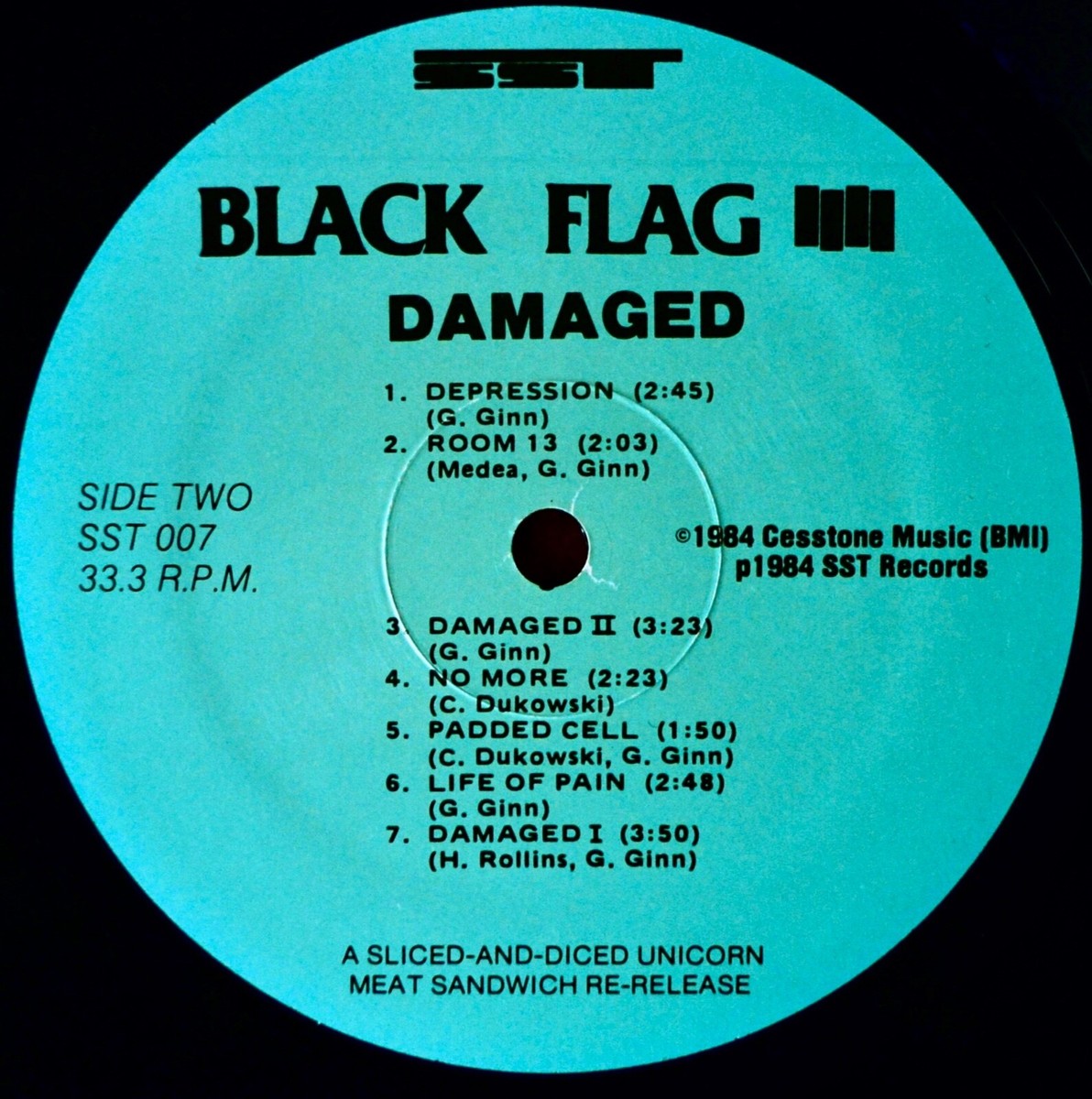 BLACK FLAG レコード Black Flag-Damaged- SST Records 1981 (1998 Repress) | eBay
