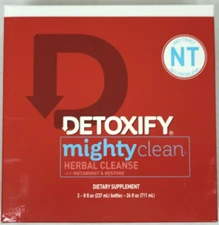 Detoxify Mighty Clean Herbal Cleanse 3 - 8 fL oz Bottles - Best By 07/23