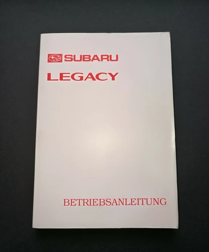 Subaru Legacy Owners Manual 1999 Owners Manual Handbook