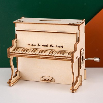 3D Puzzles Klavier Spieluhr Modellbausatz Schreibtisch Dekor Ästhetische Koordination Zum Selbermachen