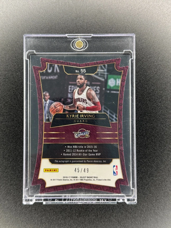KYRIE IRVING 2016-17 PANINI SELECT DIE-CUT AUTO /49 - Image 2 of 2