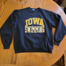 Vtg 90s Russell Athletic Iowa Swimming Hawkeyes Crewneck Mens XL Made In USA