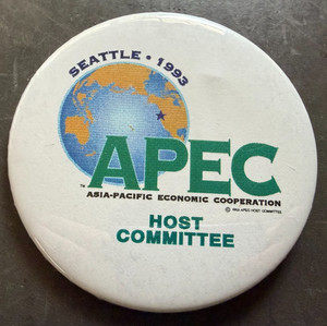 Orig. Seattle 1993 APEC Asia-Pacific Economic Cooperation Pin, ca. 3.3 in