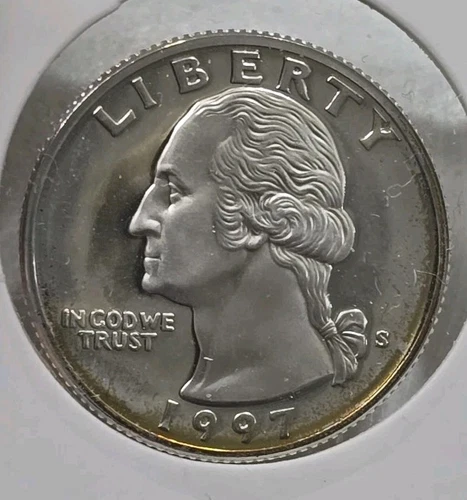 1997-S Silver Washington Proof 25c Uncirculated Quarter