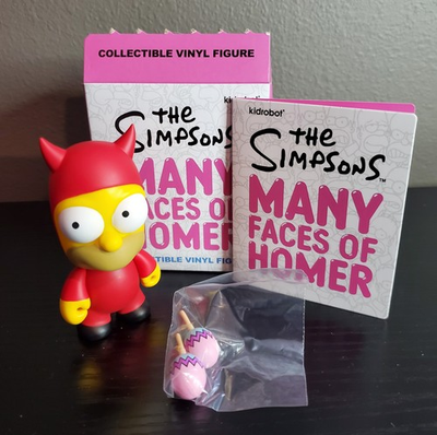 #ad KIDROBOT THE MANY FACES OF HOMER 3” BLIND BOX DEVIL HOMER THE SIMPSONS $25.00