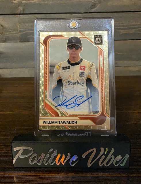 2026 Panini Donruss Racing William Sawalich Optic Auto Gold Vinyl 1 of 1