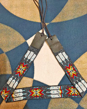 Beaded Hat Band Geometric Southwestern Pattern Cowboy Rode Handmade hatband