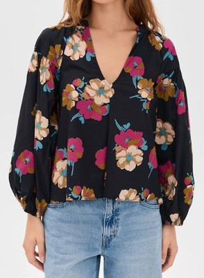Apiece Apart Women's Anfa Shirred Top Size L