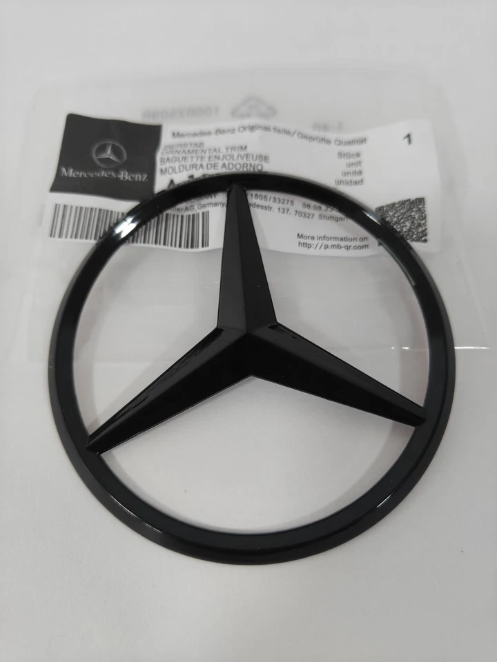 GLOSS BLACK Star Emblem Rear Trunk Lid Logo Badge AMG GLE53 COUPE Mercedes C167 Foto 4 de 4