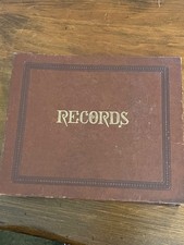 45 Record Book Holder Case Brown Vintage 10 Pages 9" x 7 1/2"