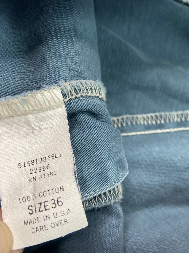 复古 RRL Ralph Lauren 男式 36 短裤军官野战工作服蓝色美国制造 — 第 4/4 张图片