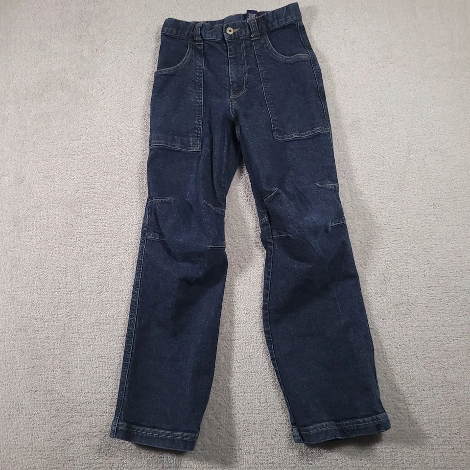 Pantalones de mezclilla azules holgados Gap Boys 12 Y2K lavado oscuro elásticos Foto 2 de 4