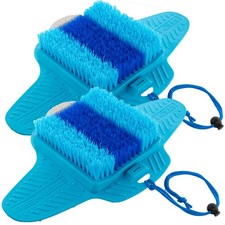 Shower Foot Scrubber with Pumice Stone 2 Pack Suction Cups Adjustable String
