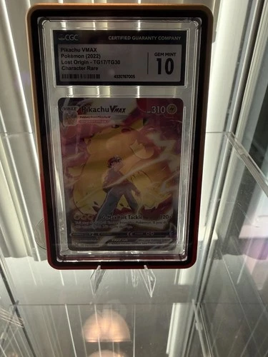 🔥 Pokémon TCG - Pikachu Vmax TG17/TG30 - Lost Origins - CGC 10 w/ Hard Case ⁉️
