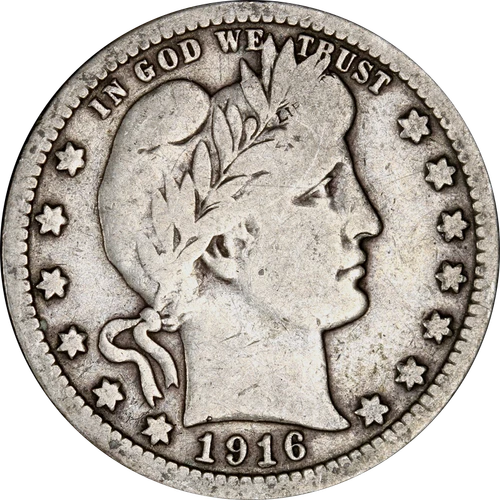1916-P Barber Quarter