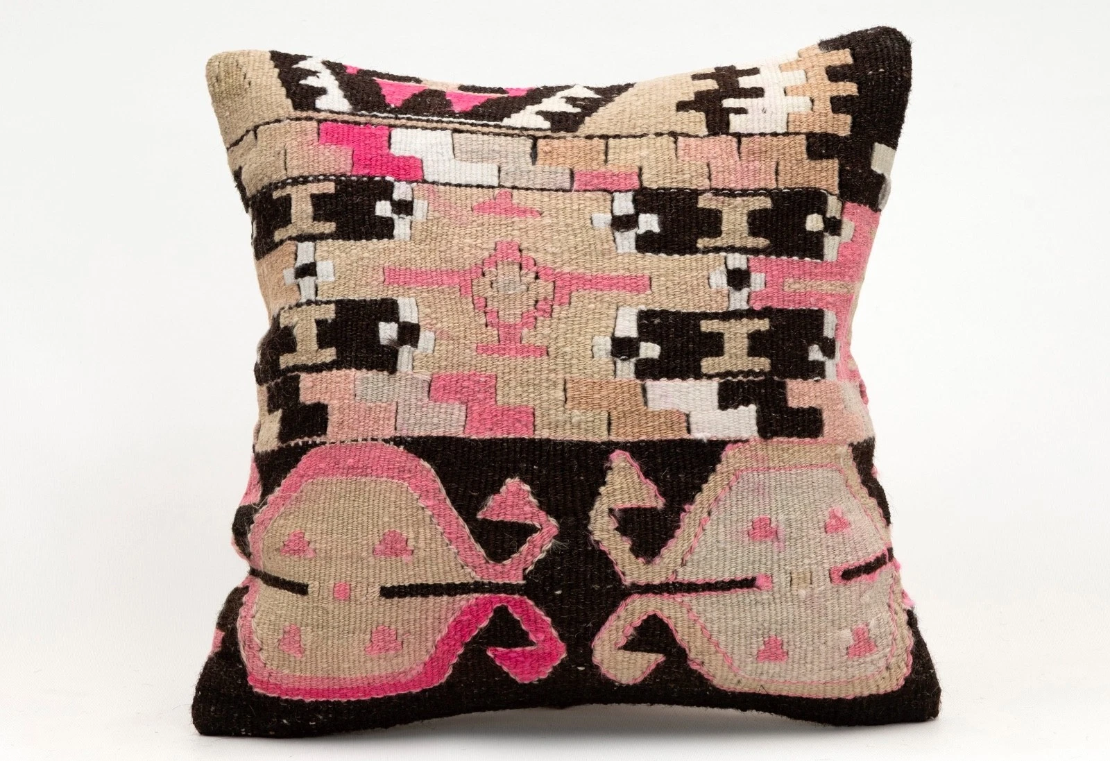 Decorative Pillow Cover, 16x16 in, Ethnic Pillow, Throw Pillow, Sofa Cushion