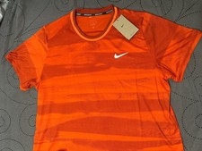 NIKE TENNIS COURT ADVANTAGE DRI FIT 891 3 TONES OF ORANGE SHIRT SIZE XL MEN 75