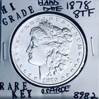 1878 8TF MORGAN SILVER DOLLAR HI GRADE GENUINE U.S. MINT RARE KEY COIN 8982
