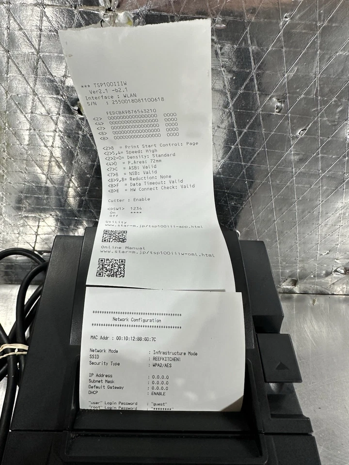 Impresora térmica de recibos POS Star Micronics WiFi TSP100III TSP143III Foto 2 de 4