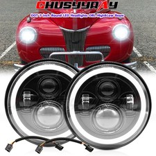 For Ford Deluxe 1939 1940 1941 1942-1951 7 Inch Round Led Headlights Pair For Ford Deluxe 1939 1940 1941 1942-1951 7 Inch Round Led Headlights Pair