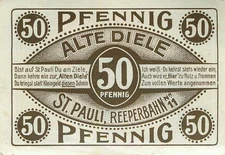 Hamburg Alte Diele 50Pf leicht gebraucht "Allerhand" weißer Rand