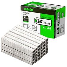 meite 20 Gauge 304 Stainless Steel Upholstery Staples 1/2-Inch Crown 50-type