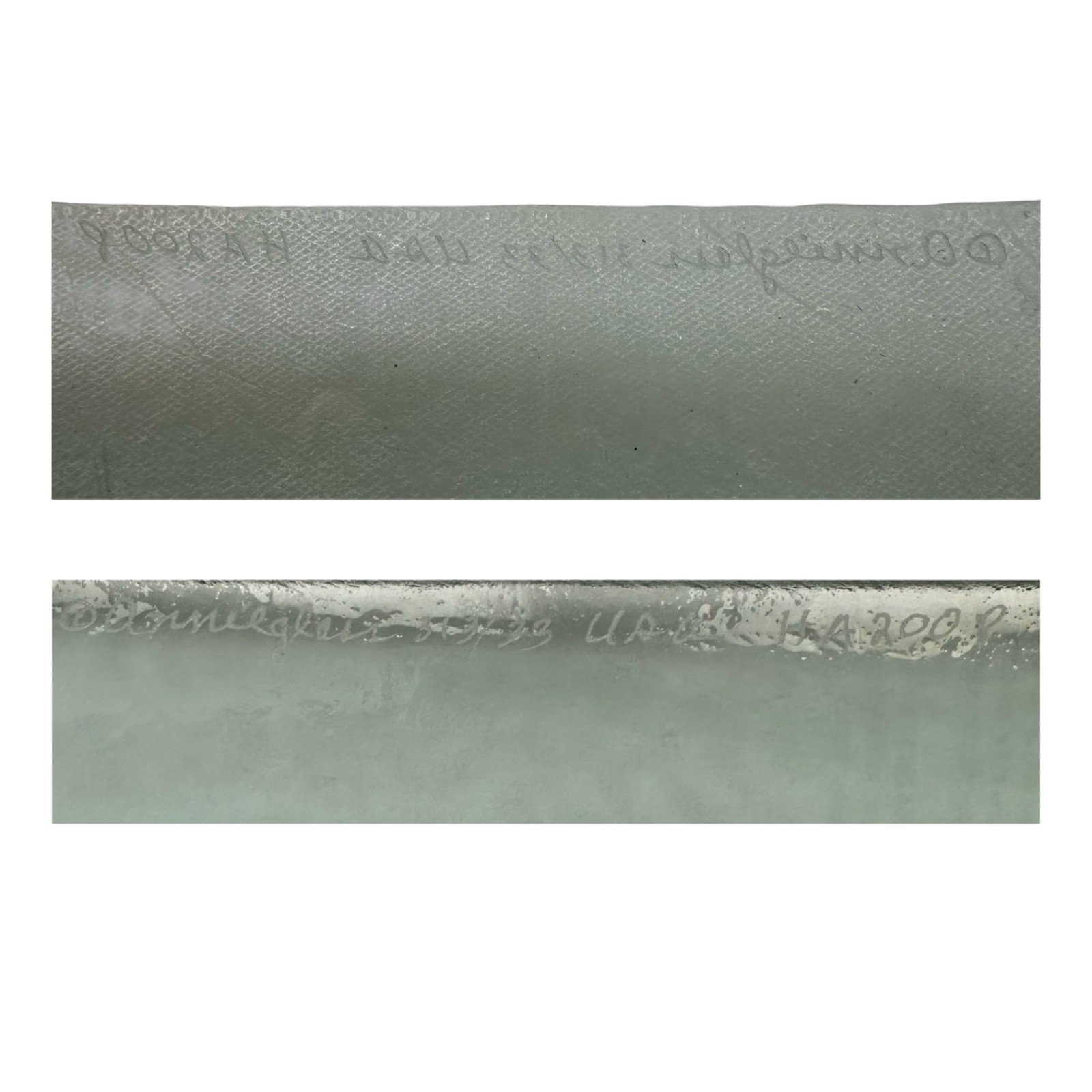 ANNIEGLASS Heavy Art Glass Vanity Trinket Tray 8”x4” Gold Rim Signed 313/33