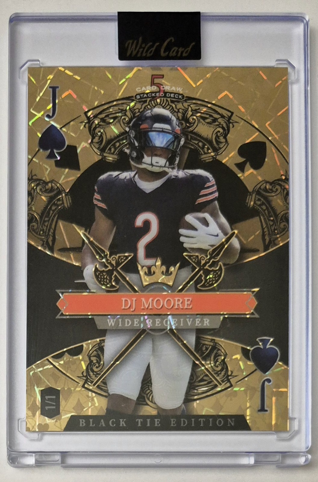 D.J. Moore 1/1 2026 5 Card Draw Wild Card