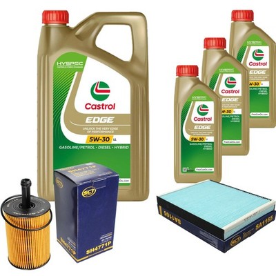 INSPEKTIONSKIT FILTER CASTROL 8L ÖL 5W30 für VW Transporter V Bus 7HB 7HJ