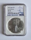 2022 EAGLE S$1 Early Releases MS70 1 OZ Silver NGC - FREE SHIPPING