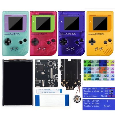 Multi Colors DMG GBO V5 IPS Backlight LCD Screen Kit w/Pre-cut Shell and Speaker