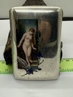 Antique Silver 900 Enamel Painting Nacked Girl Cigarette Case