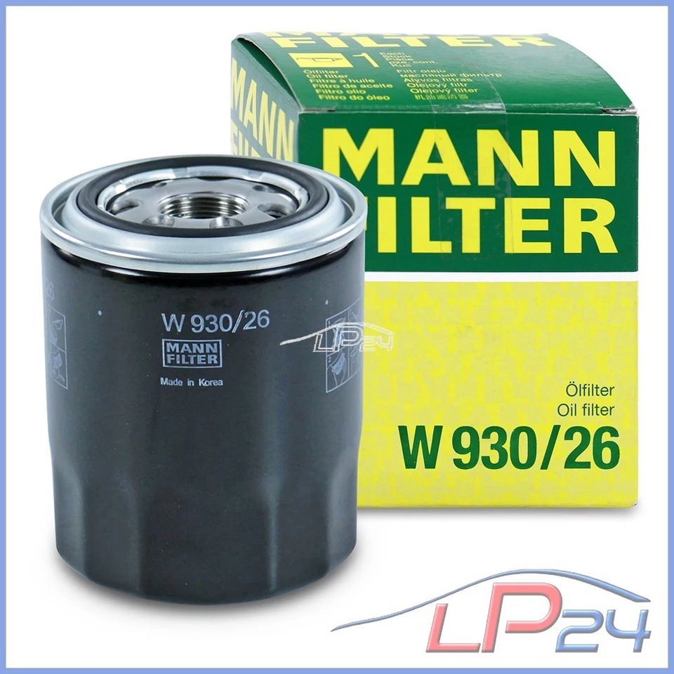 MANN-FILTER FILTRE À HUILE +BOUCHON DE VIDANGE POUR HYUNDAI H-1 2.5 CRDi 2003- - Photo 2/4