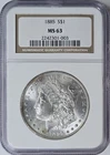 1885 P Morgan Silver Dollar NGC MS63