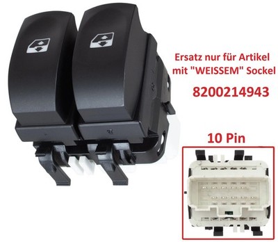 FENSTERHEBERSCHALTER FENSTERHEBER SCHALTER  FÜR RENAULT CLIO III MODUS TWINGO