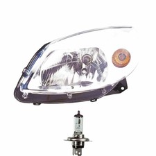 Halogen Scheinwerfer links H4 chrom für Renault Laguna III Grandtour inkl Lampen