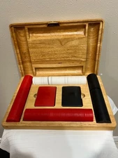 Vintage Marlboro Poker Chip and Playing Card Set With Wooden Case