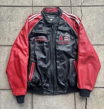 Vintage Wilsons Leather Chase Authentics Dale Earnhardt Racing Jacket NASCAR Vtg