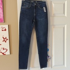 Old Navy Rockstar Jeggings Girls 12 High-Rise 360 Stretch Dark Wash Blue Jeans