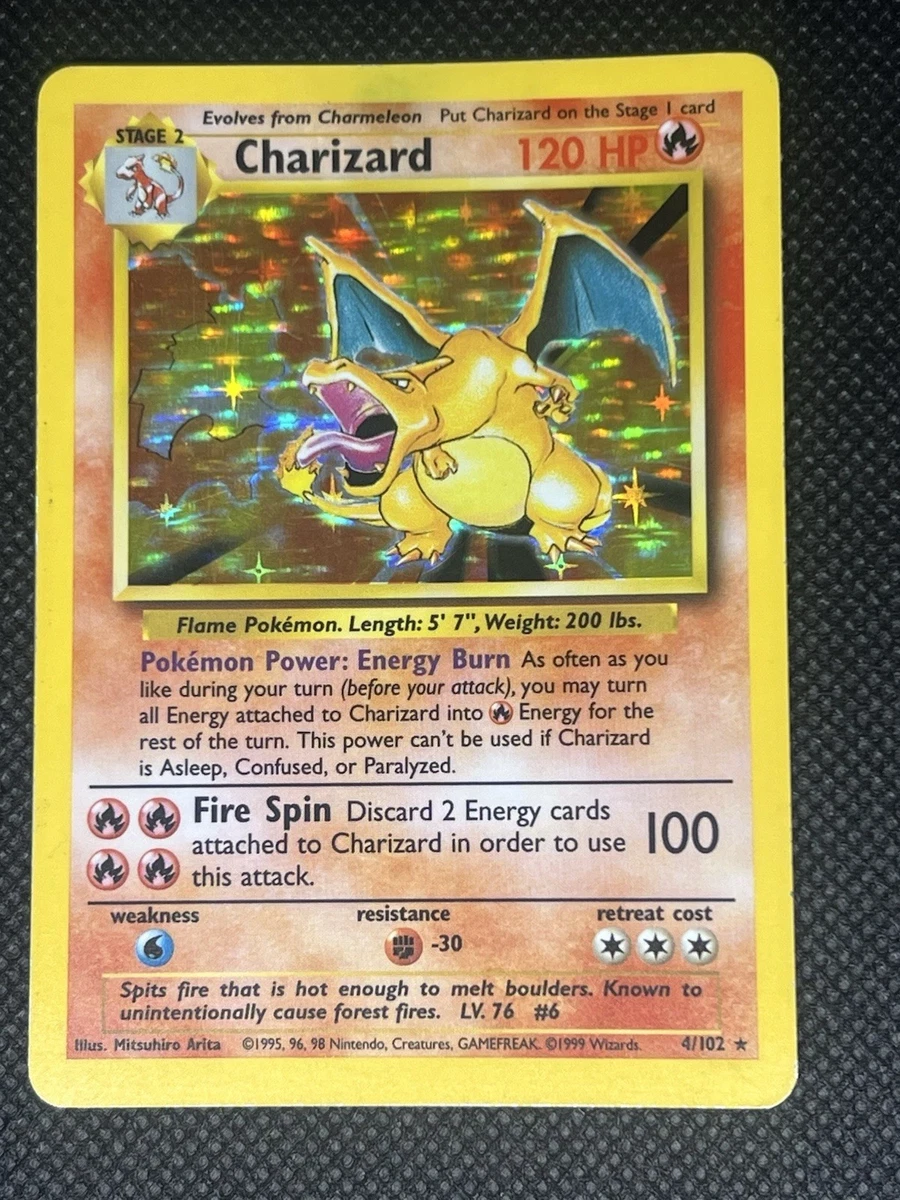original pokemon charizard card value 1999 Pokmon 1st Edition Base Set Charizard Holo