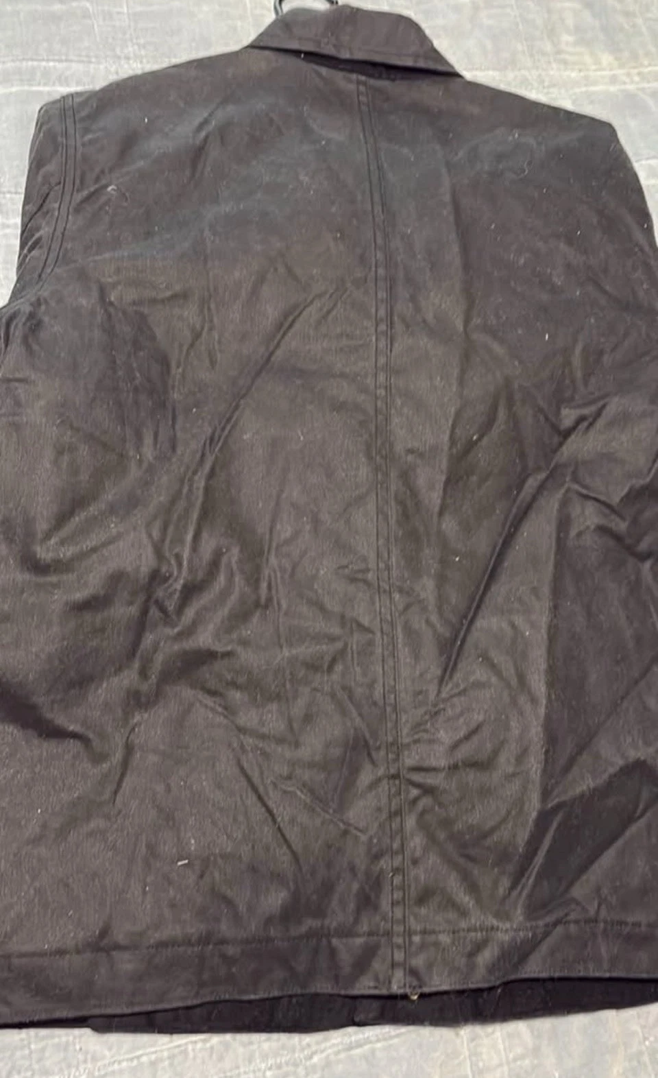Flint And Tinder Waxed Rancher Jacket Black Button Up Flannel Lined Men Large - product detail image 5