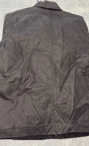 Flint And Tinder Waxed Rancher Jacket Black Button Up Flannel Lined Men Large image 5