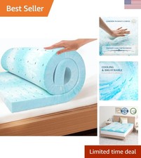 EGO Topper Queen Memory Foam Mattress Topper, Cooling Gel Foam Mattress Toppe...
