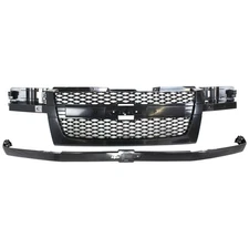 Grille Assembly Kit For 2004-2012 Chevy Colorado Textured Dark Gray Shell