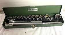 Sk Tools 4116 17 Piece 12 Drive 12pt Socket Set Wratchet Breaker Bar Swivel