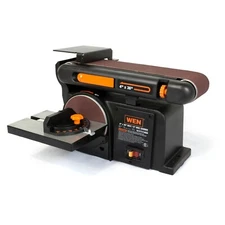 WEN 4.3-Amp 4 x 36 in. Belt and 6 in. Disc Sander Sanding Machine Cast Iron Base
