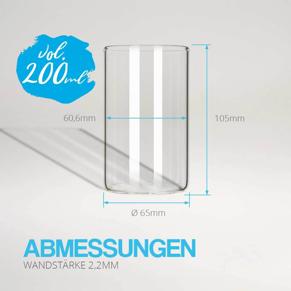 Tuuters Set 10x Windlichtgläser, Zylindergläser, Trinkgläser, Deko-gläser