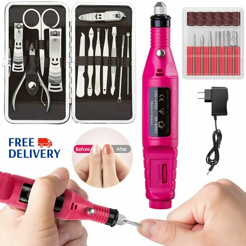 Professional Electric Nail File Drill Manicure Tool Pedicure Machine Set Kit - Picture 1 of 10