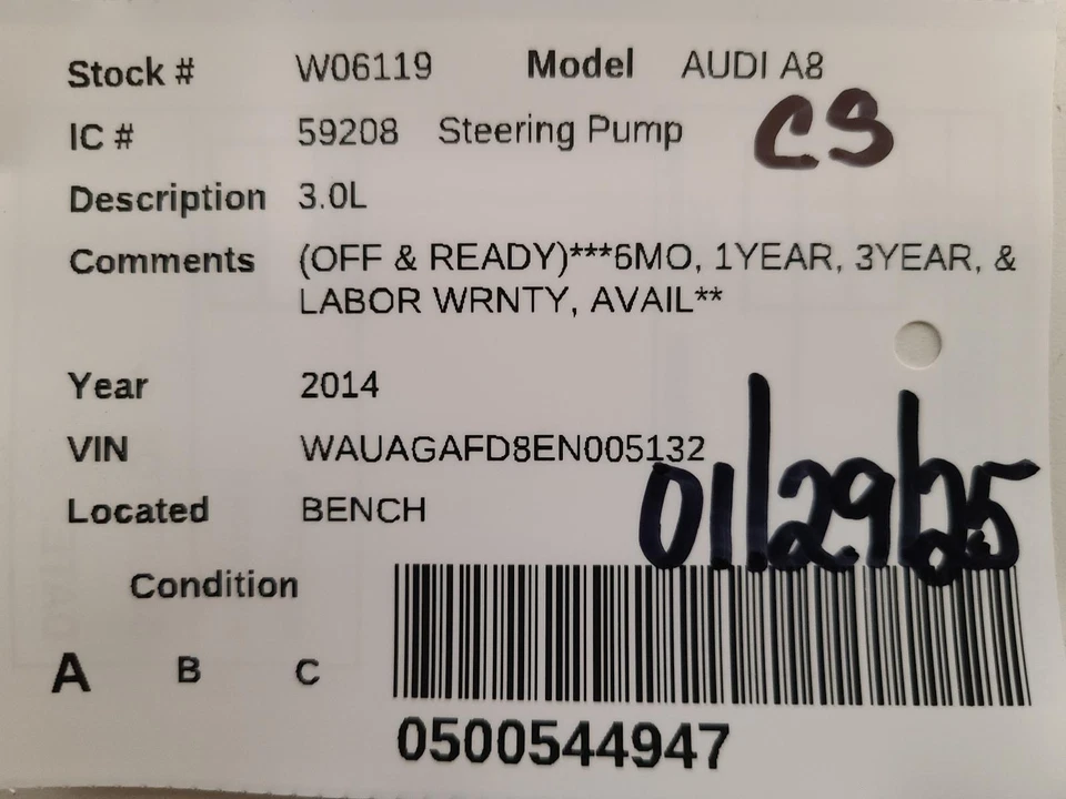 Bomba de dirección asistida usada se adapta a: Audi Audi a8 3.0 2014 grado A Foto 3 de 4