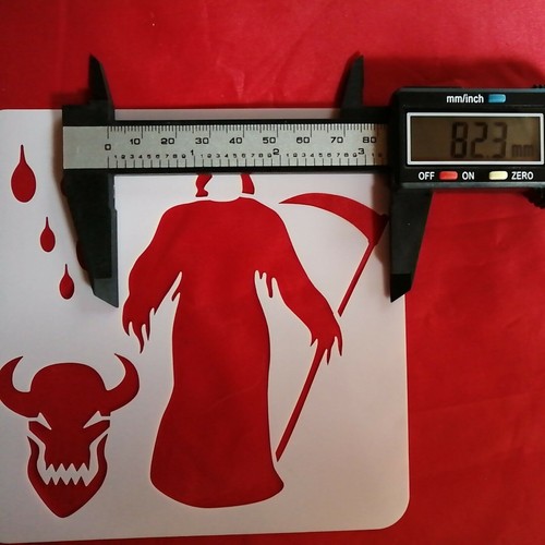 Halloween Stencil Witch Ghost Haunted House Pumpkins Skeletons Bones Bats Craft - Picture 34 of 231